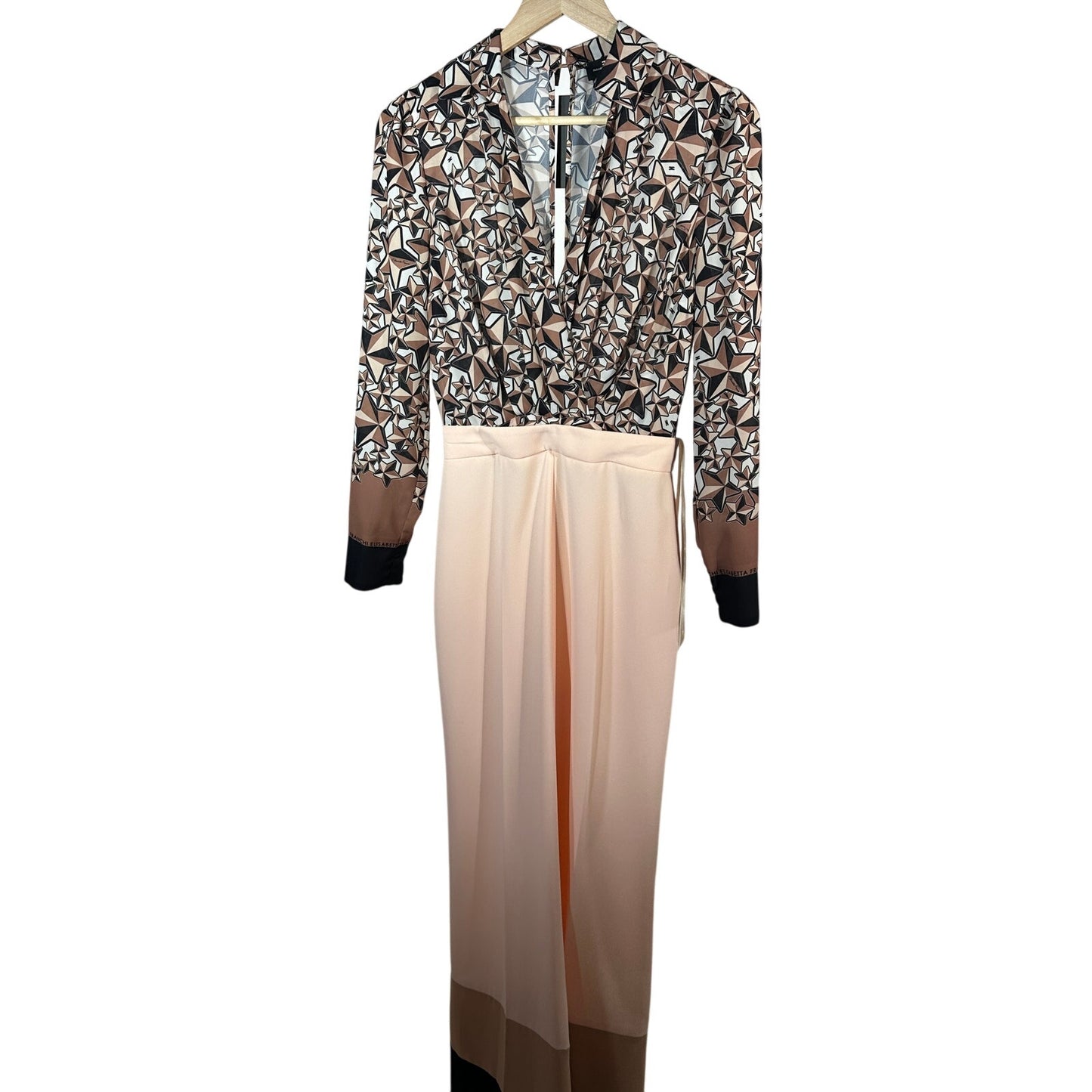 ELISABETTA FRANCHI Wide Leg Flared Jumpsuit