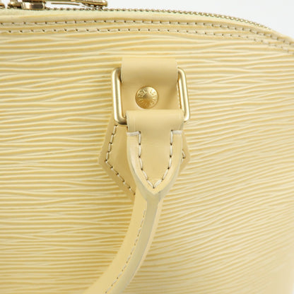 Louis Vuitton Alma Epi Leather, Yellow, Leather, Handbag