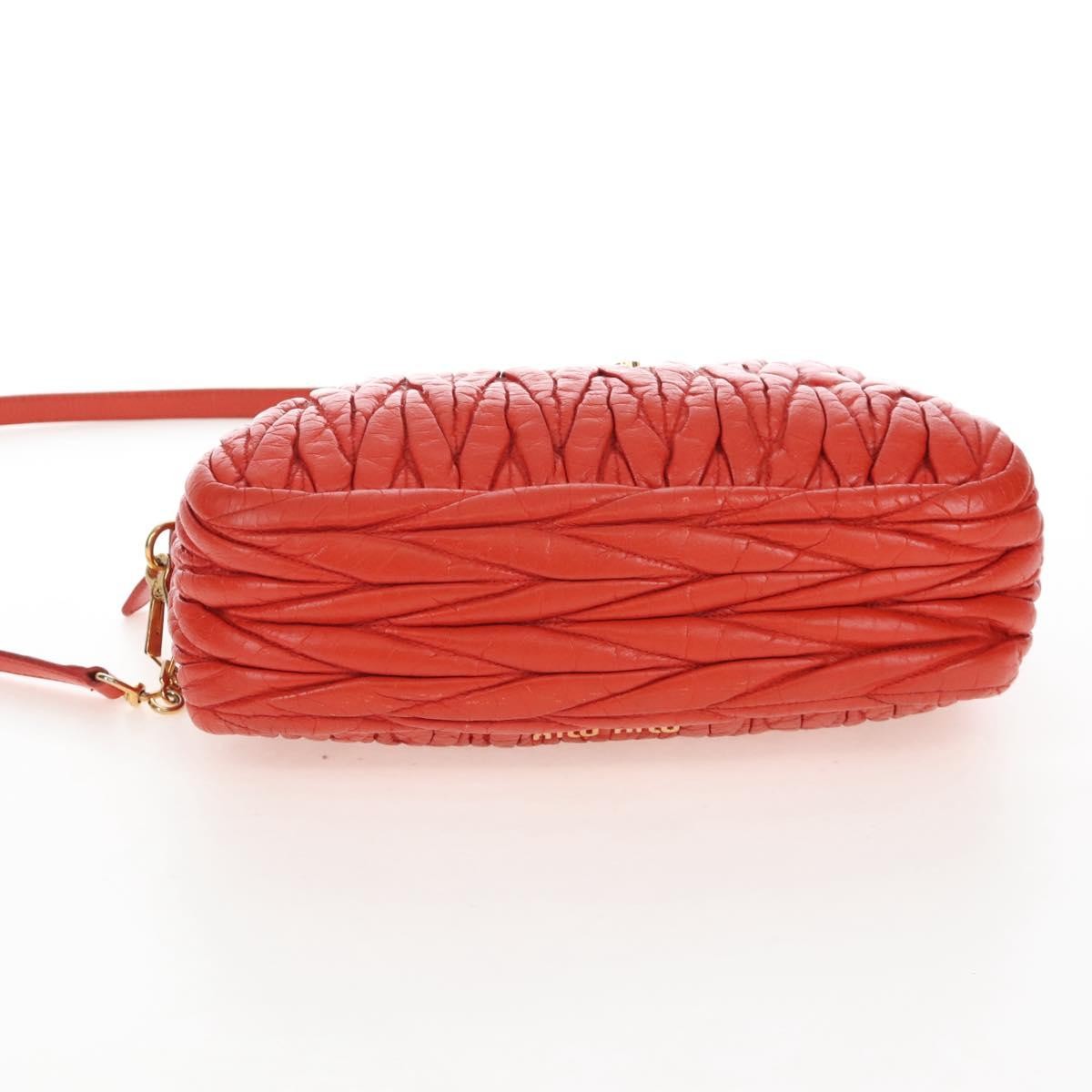 Miu Miu Coffer Convertible Satchel Matelasse Leather, Orange, Leather, Handbag