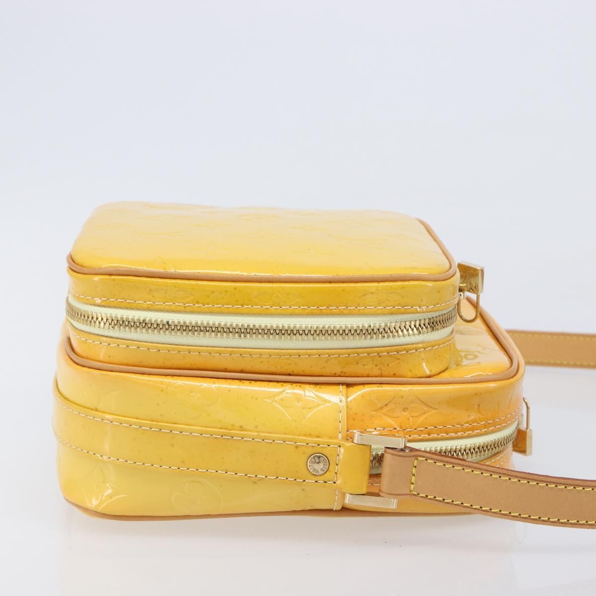 Louis Vuitton Wooster Monogram Vernis, Yellow, Patent Leather, Handbag
