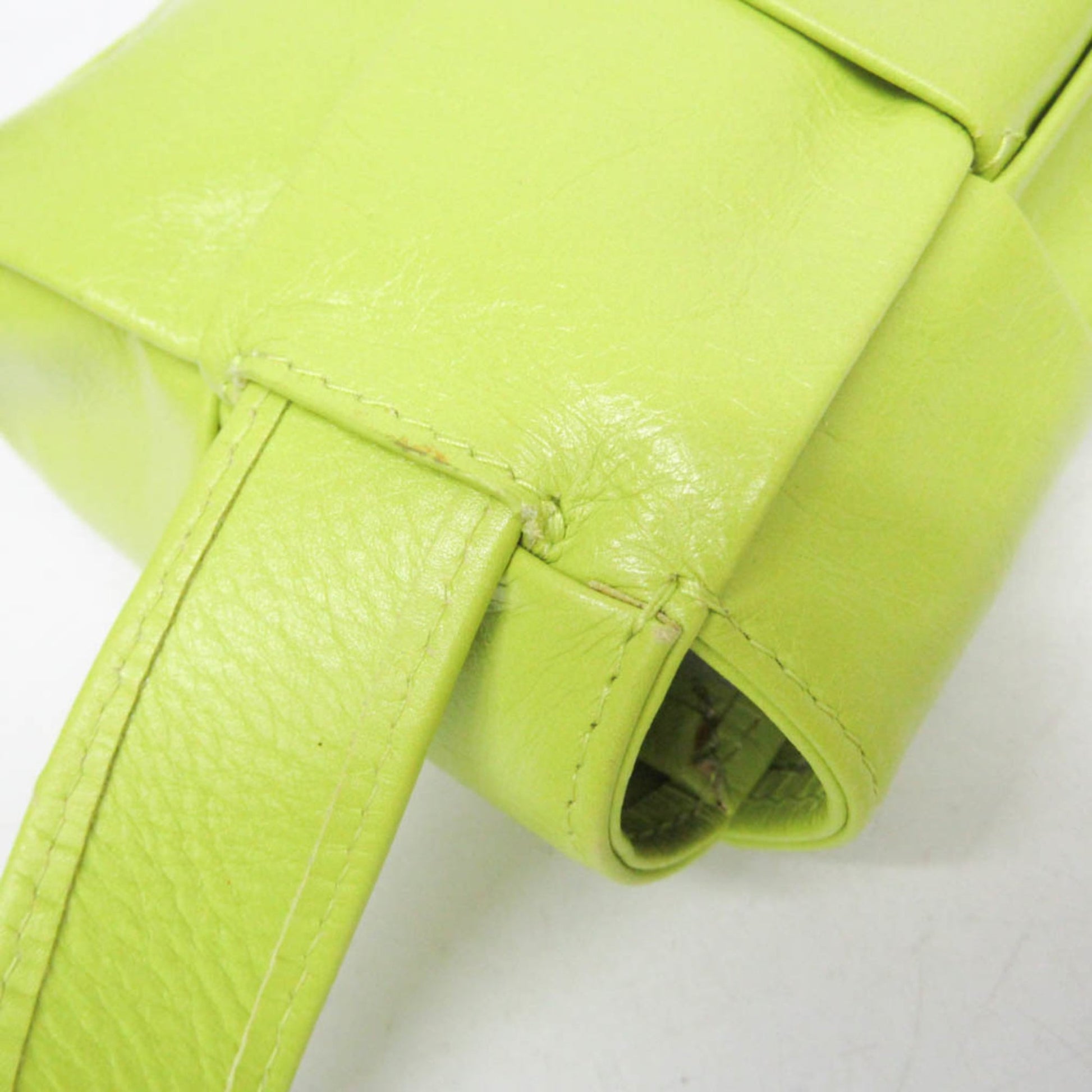Bottega Veneta Cassette Leather, Green, Leather, Clutch