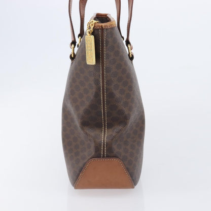 Celine Macadam Shoulder Leather, Brown, Canvas, Crossbody Bag