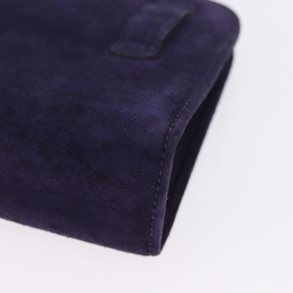 Salvatore Ferragamo Vintage Gancini Chain Suede, Purple, Suede, Shoulder Bag