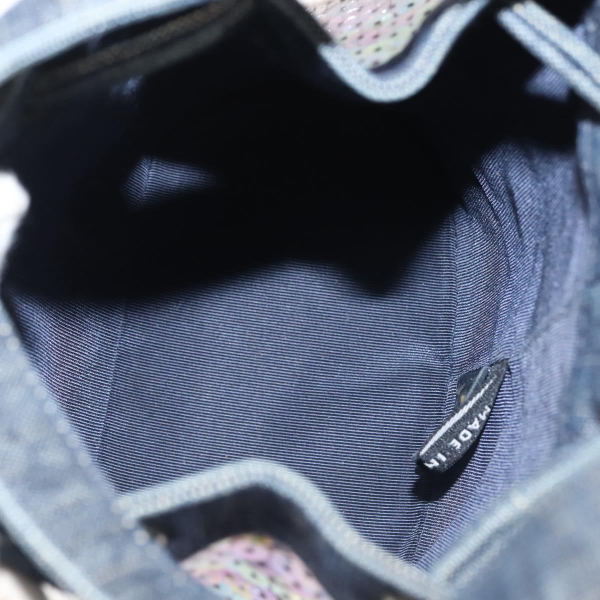 Chanel Hidden Sequins Shoulder Bag Sequins, BLUE, CANVAS, Handbag