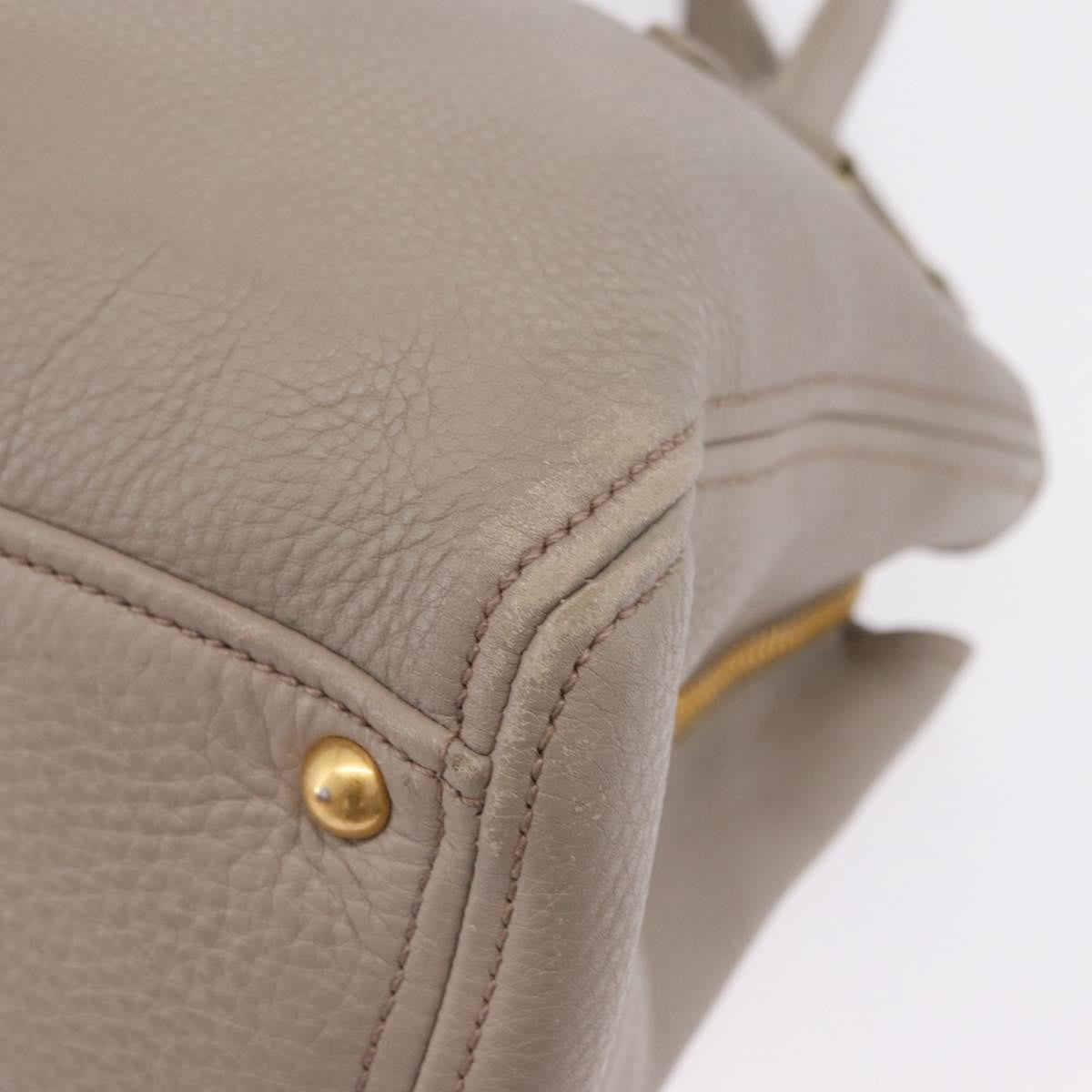 Miu Miu Madras Leather, Gray, Leather, Shoulder Bag