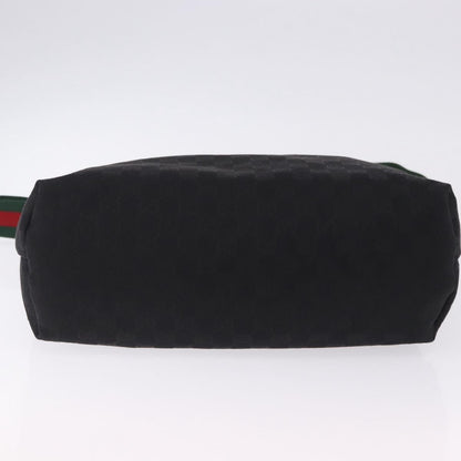 Gucci Front Pocket Web Messenger GG Canvas, Black, Canvas, Crossbody Bag
