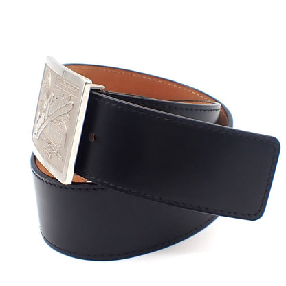 Louis Vuitton Voyage Buckle Belt Leather, Black, Leather, Belt