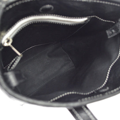 Balenciaga Barbes East West Shopper Tote Striped Leather, Black, Leather, Tote Bag