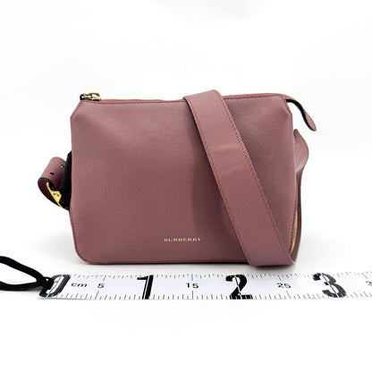 Burberry Helmsley Leather, Pink, Calfskin, Handbag