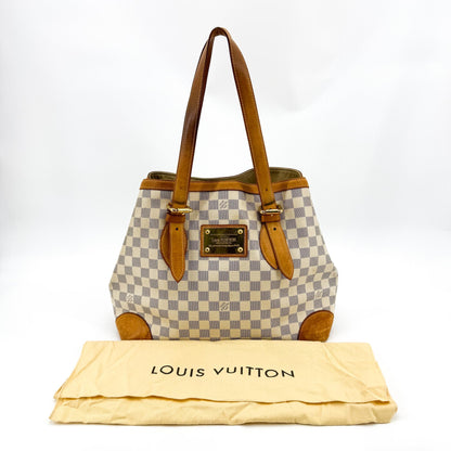 Louis Vuitton Hampstead Damier Ebene, White, Canvas, Tote Bag