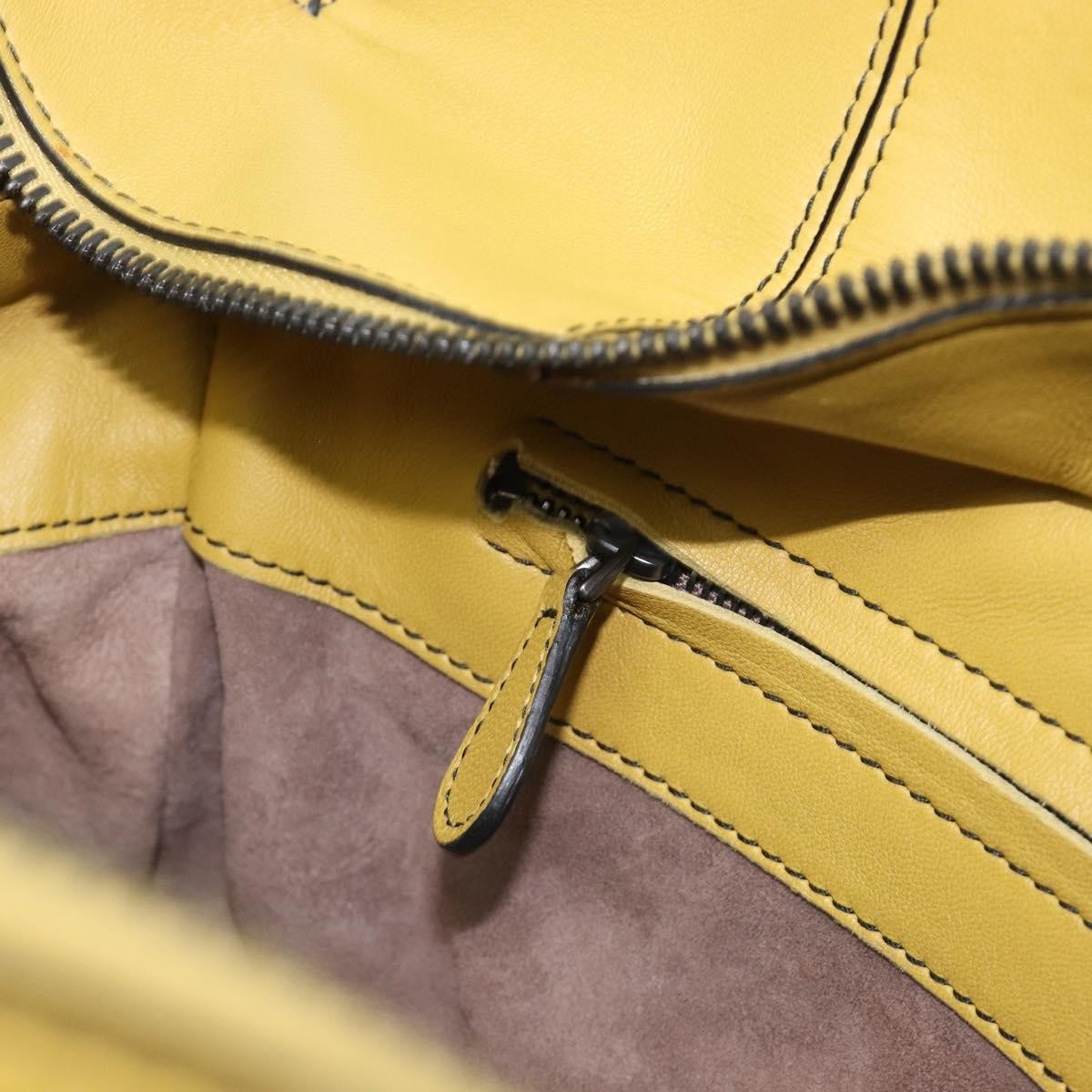 Bottega Veneta Monaco Nappa Leather With Intrecciato Detail, Yellow, Leather, Handbag
