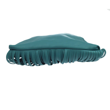 Bottega Veneta The Fringe Leather, Blue, Leather, Clutch