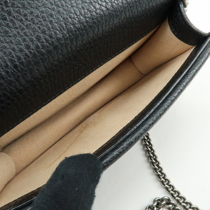 Gucci Dionysus Leather, Black, Leather, Handbag
