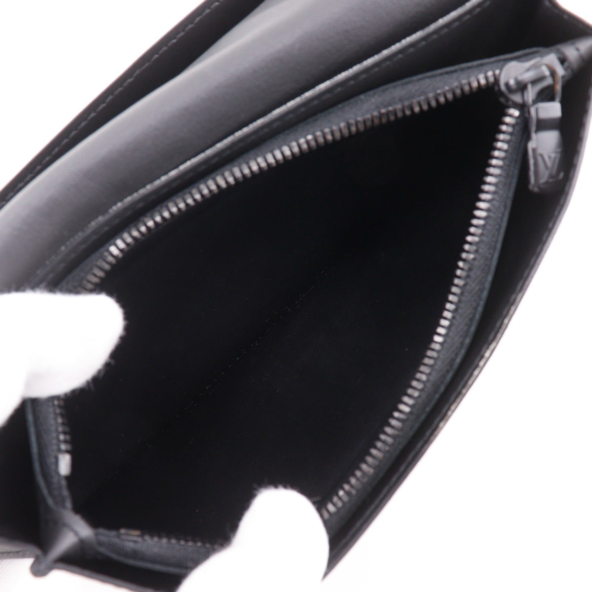 Louis Vuitton Brazza Monogram Shadow Leather, Black, Leather, Wallet