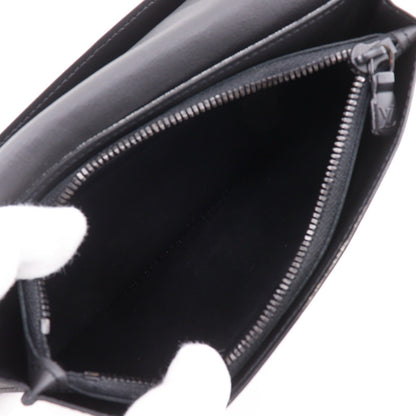 Louis Vuitton Brazza Monogram Shadow Leather, Black, Leather, Wallet