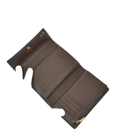 Louis Vuitton Alexandra Damier, Brown, Canvas, Wallet