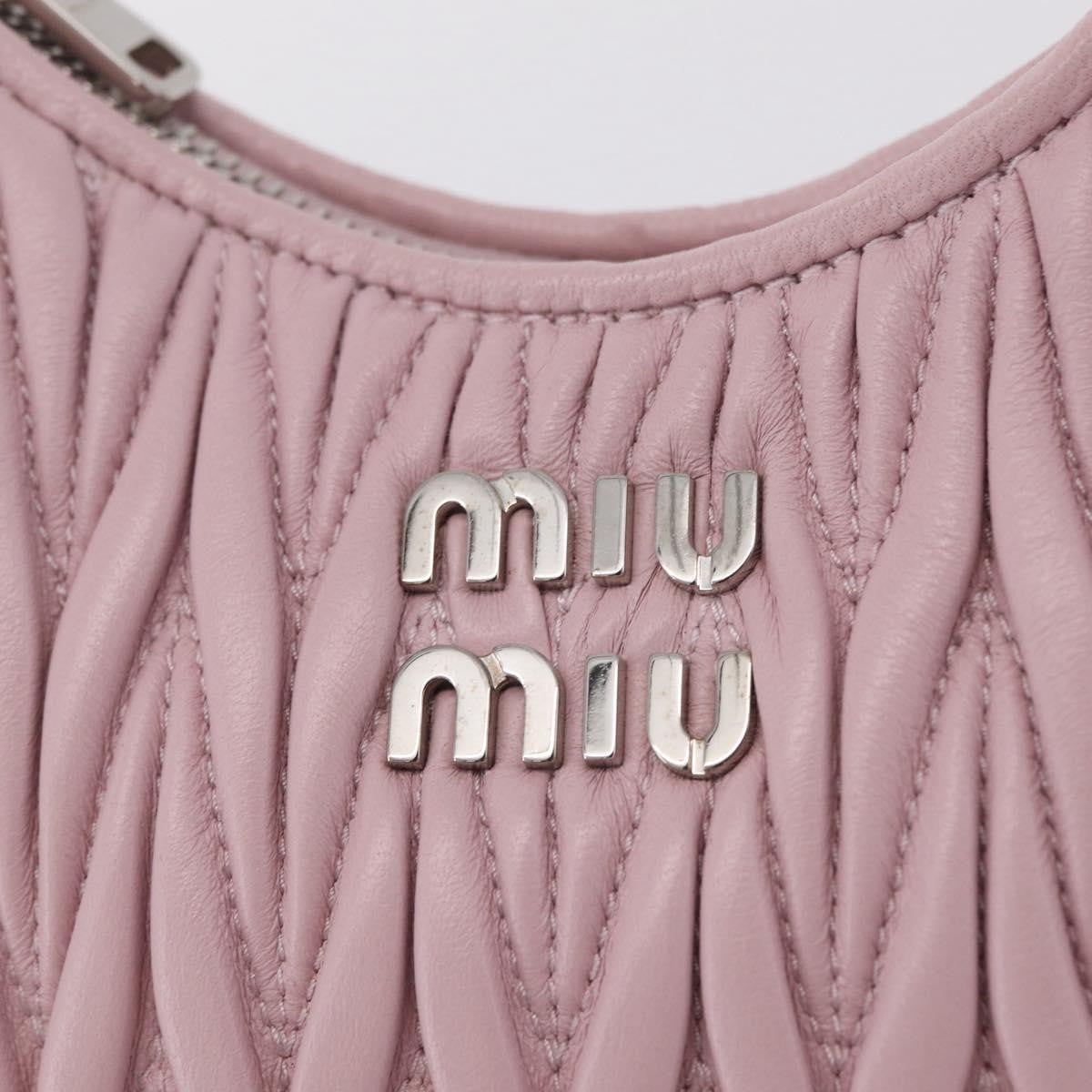 Miu Miu Shoulder Matelasse Leather, Pink, Leather, Shoulder Bag