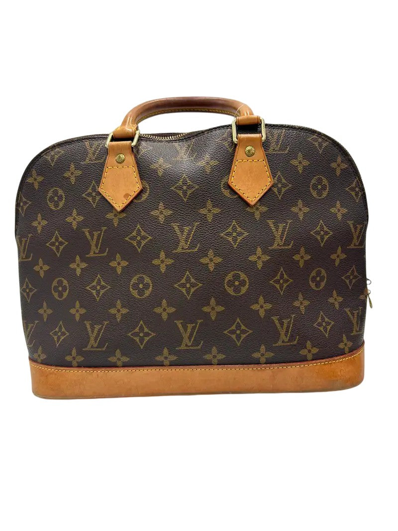 Louis Vuitton Alma Monogram Canvas, Brown, Canvas, Handbag