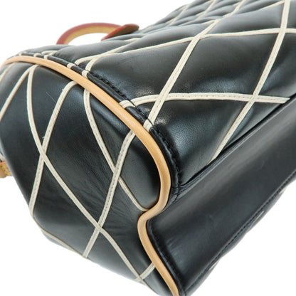 Louis Vuitton Doc Malletage Leather, Black, Leather, Handbag