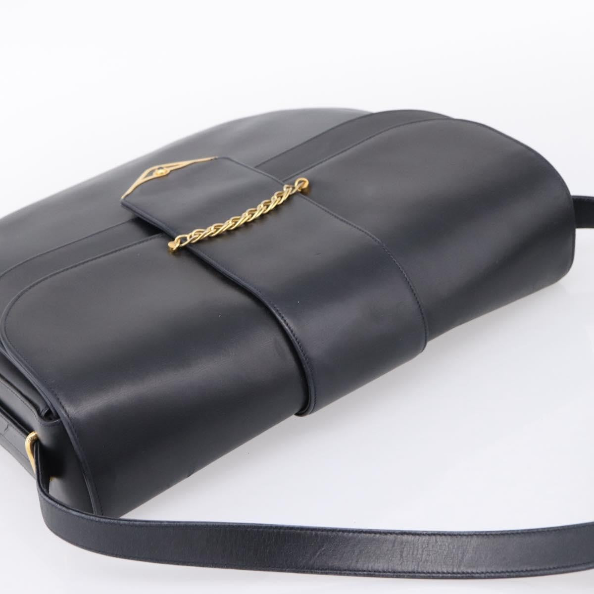 Cartier Sapphire Line Leather, Black, Leather, Shoulder Bag