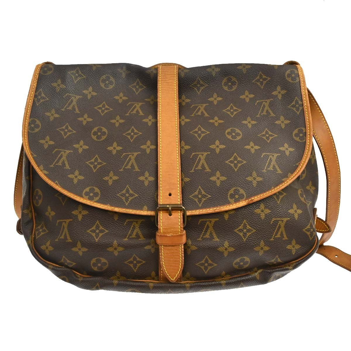 Louis Vuitton Saumur Monogram Canvas, Brown, Canvas, Shoulder Bag