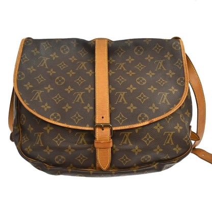 Louis Vuitton Saumur Monogram Canvas, Brown, Canvas, Shoulder Bag