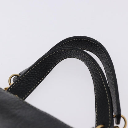 Bally Vintage Leather, Black, Leather, Tote Bag