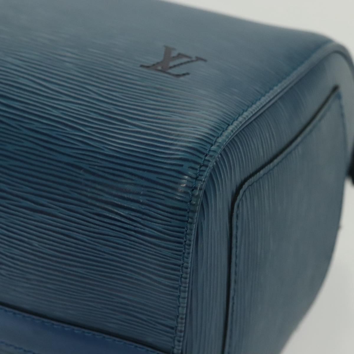 Louis Vuitton Speedy Handbag Epi Leather, BLUE, LEATHER, Handbag