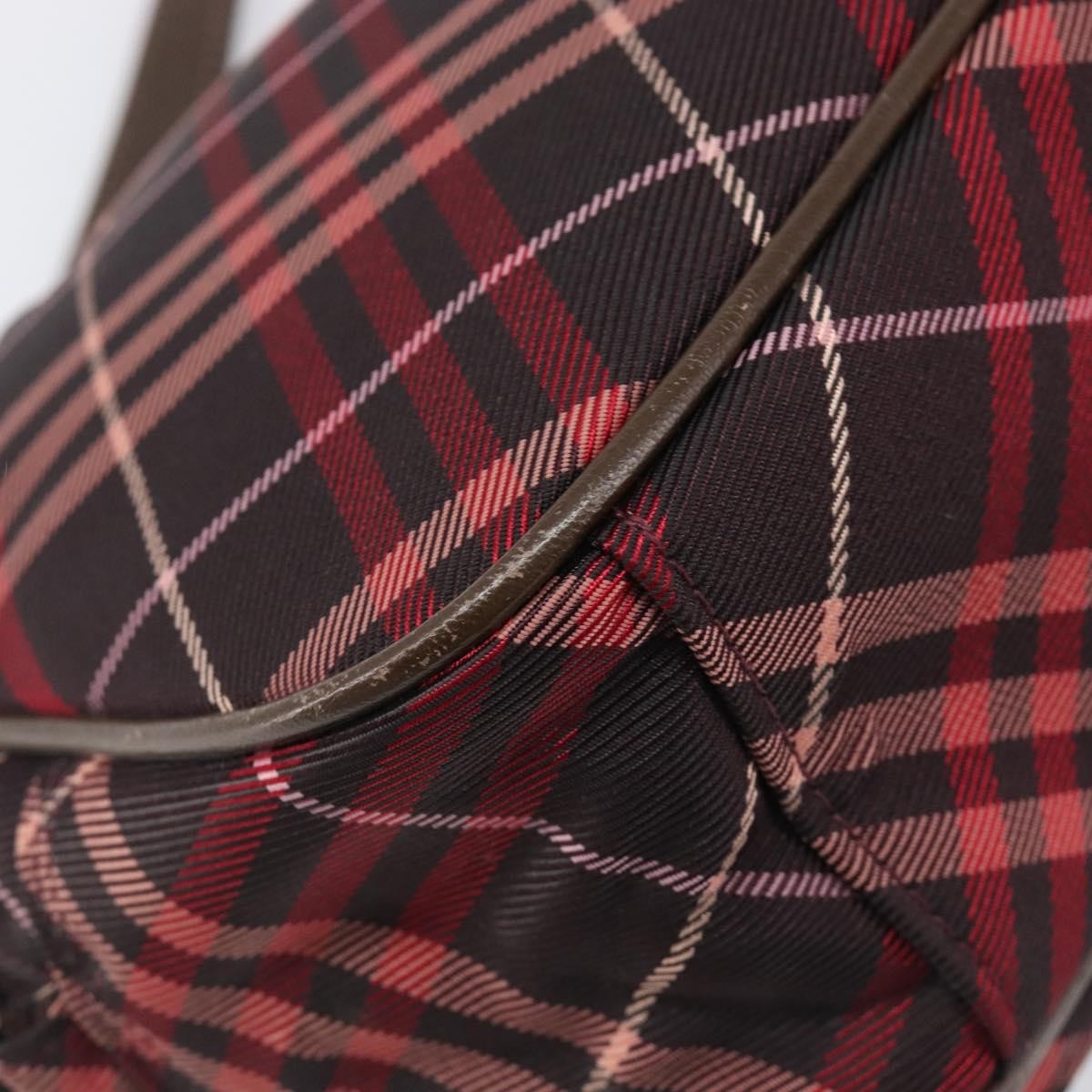 Burberry Nova Check Blue Label Nylon, Burgundy, Nylon, Shoulder Bag