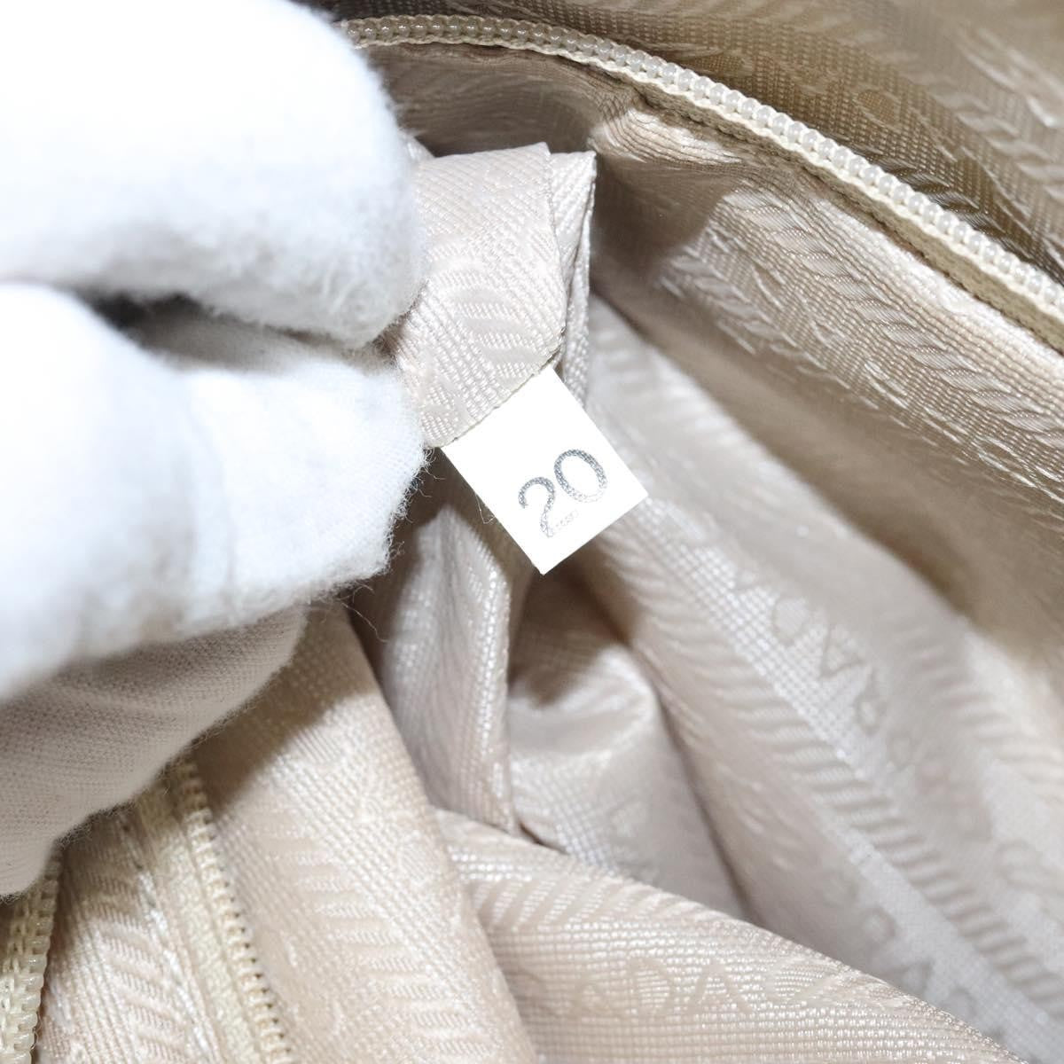 Prada Vintage Tote Tessuto, White, Nylon, Tote Bag