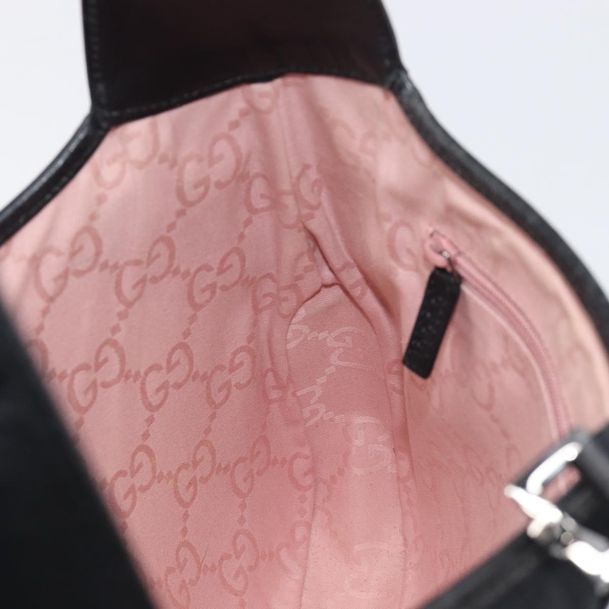 Gucci Vintage Jackie Hobo GG Canvas with Leather, Black, Canvas, Shoulder Bag