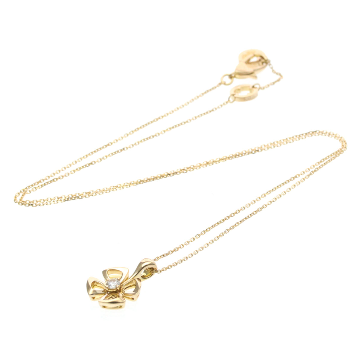 Bvlgari Fiorever Pendant 18K Rose Gold with Ruby and Diamonds, Gold, Pink Gold, Necklace