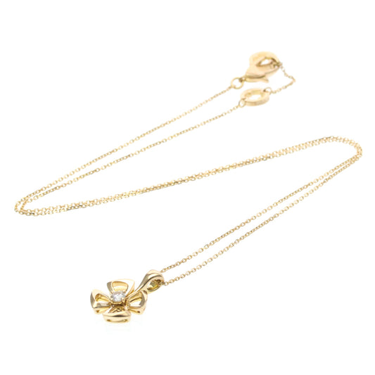 Bvlgari Fiorever Pendant 18K Rose Gold with Ruby and Diamonds, Gold, Pink Gold, Necklace