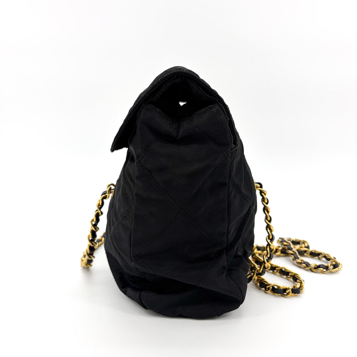 Prada Convertible Quilted Tessuto, Black, Nylon, Shoulder Bag