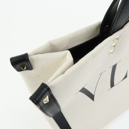Valentino Garavani Grande Plage VLTN Canvas, Beige, Canvas, Tote Bag