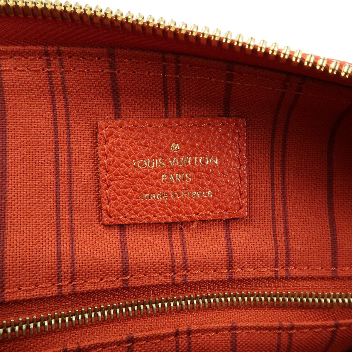 Louis Vuitton Speedy Bandouliere Monogram Empreinte Leather, Orange, Leather, Handbag