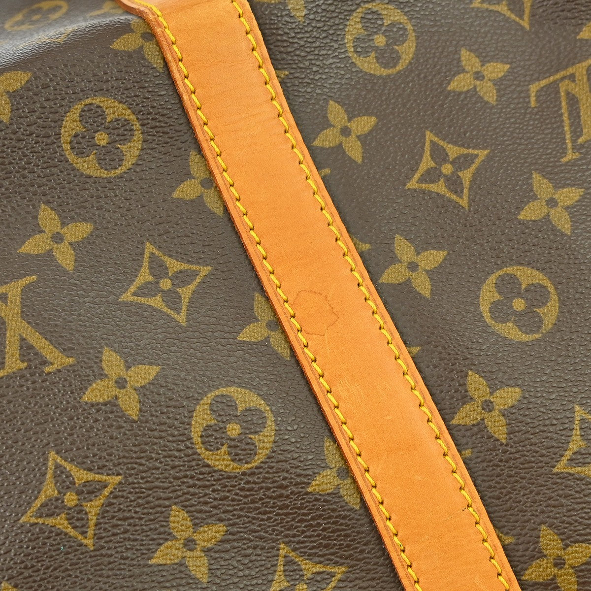 Louis Vuitton Keepall Bandoulière Monogram, Brown, Canvas, Travel Bag