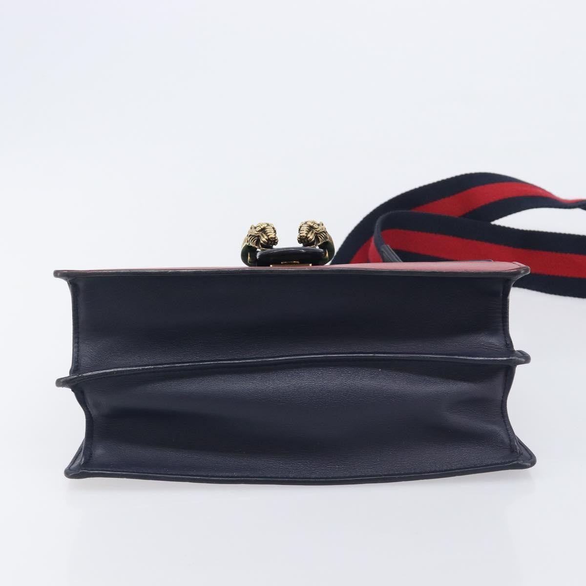 Gucci Dionysus Bamboo Top Handle Leather, Navy, Leather, Handbag