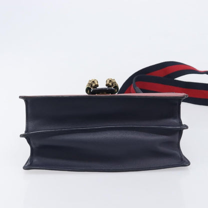 Gucci Dionysus Bamboo Top Handle Leather, Navy, Leather, Handbag