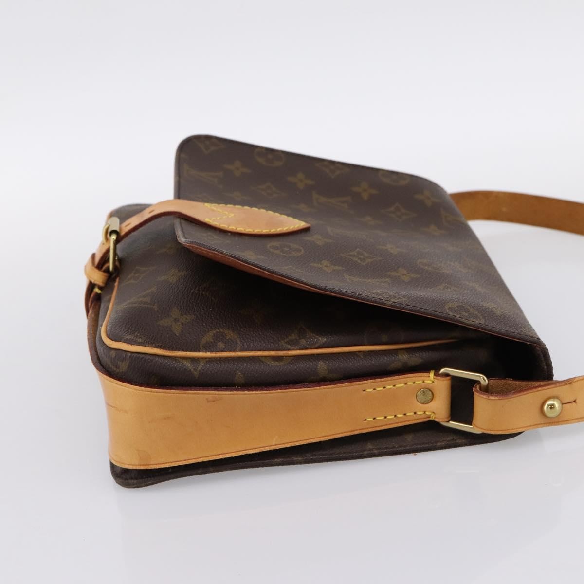 Louis Vuitton Cartouchiere Monogram, Brown, Canvas, Shoulder Bag