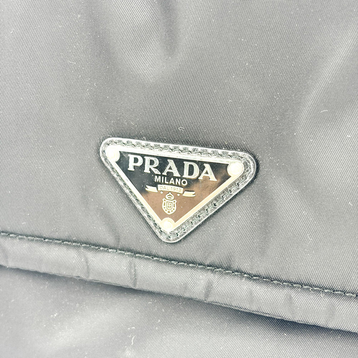 Prada Padded Flap Re-Nylon, Black, Nylon, Shoulder Bag