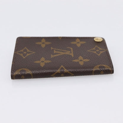 Louis Vuitton Porte Cartes Pression Card Case Monogram Canvas, Brown, Canvas, Card Holder