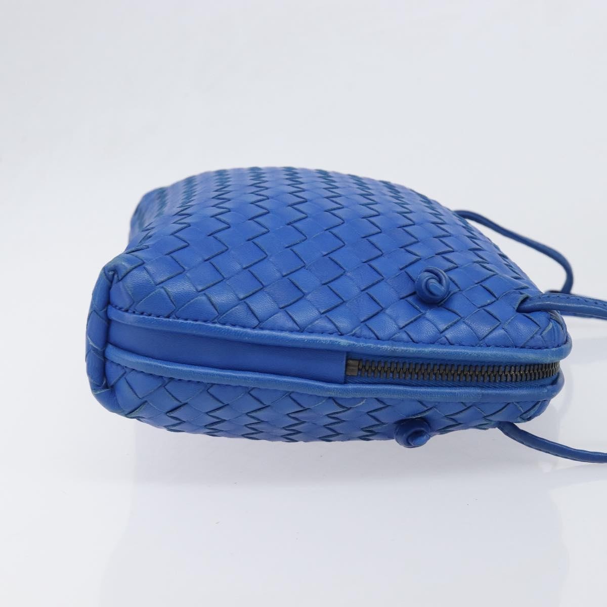 Bottega Veneta Nodini Intrecciato Nappa, Blue, Leather, Shoulder Bag