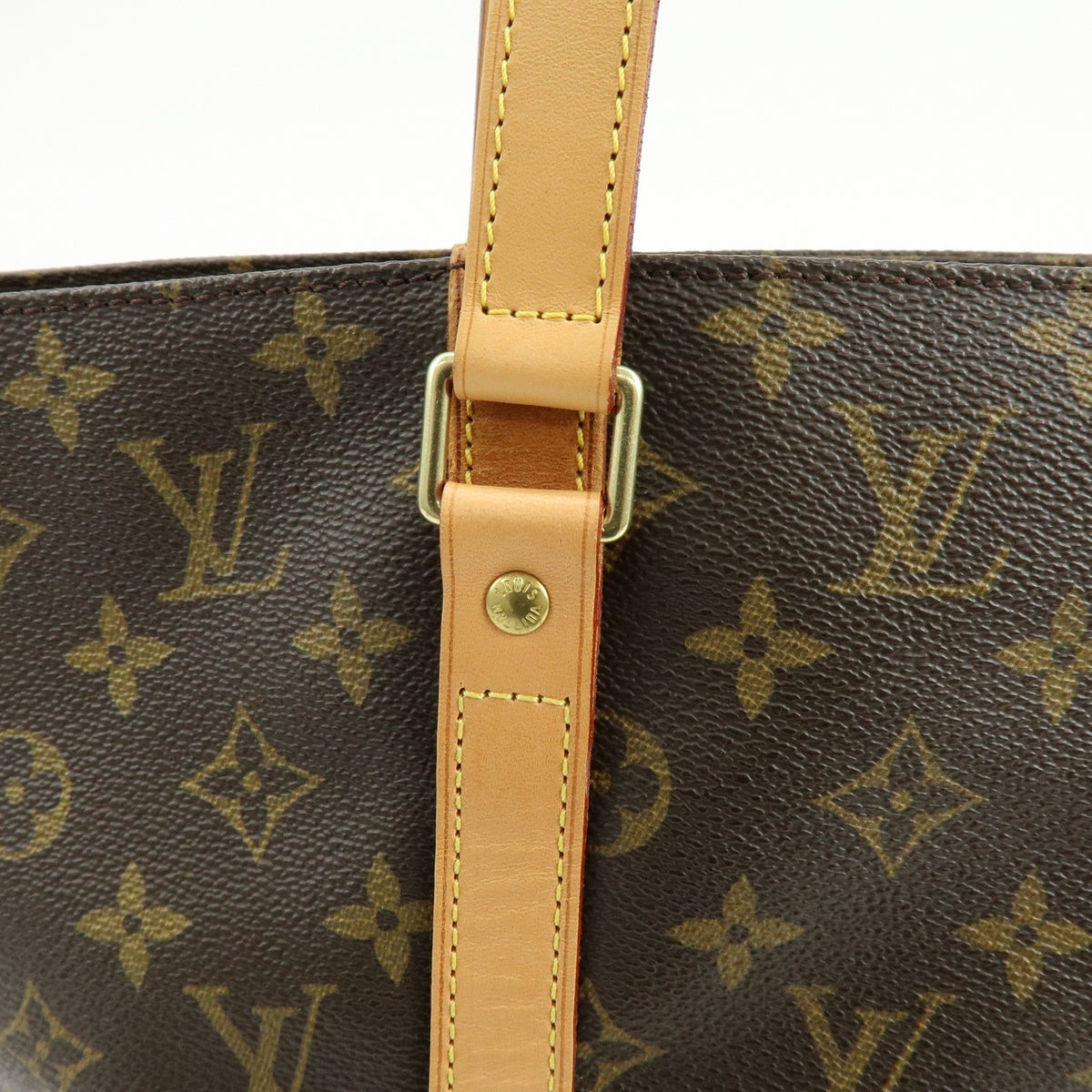 Louis Vuitton Shopping Sac Monogram Canvas, Brown, Canvas, Handbag