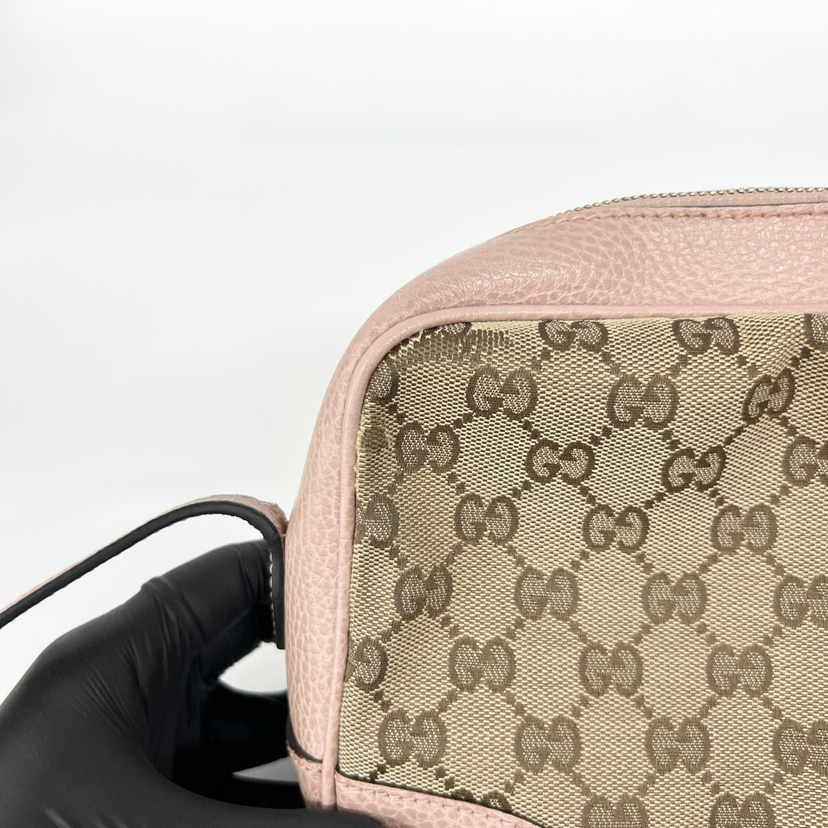 Gucci Bree Disco GG Canvas with Leather, Brown, Canvas, Crossbody Bag