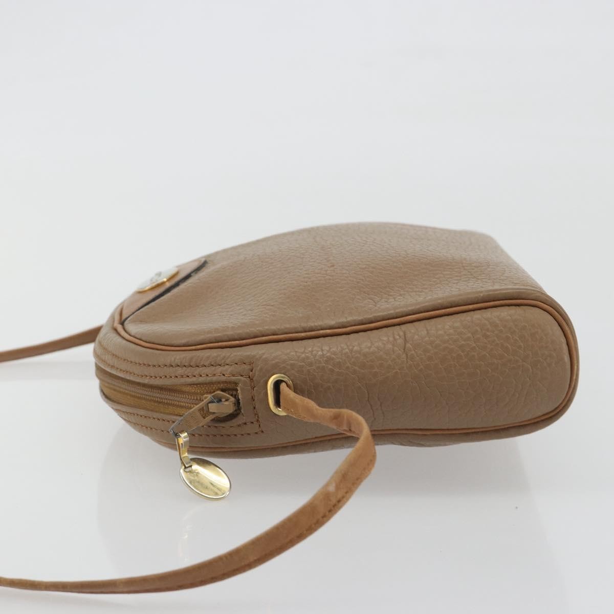 Christian Dior Vintage CD Logo Leather, Beige, Leather, Shoulder Bag