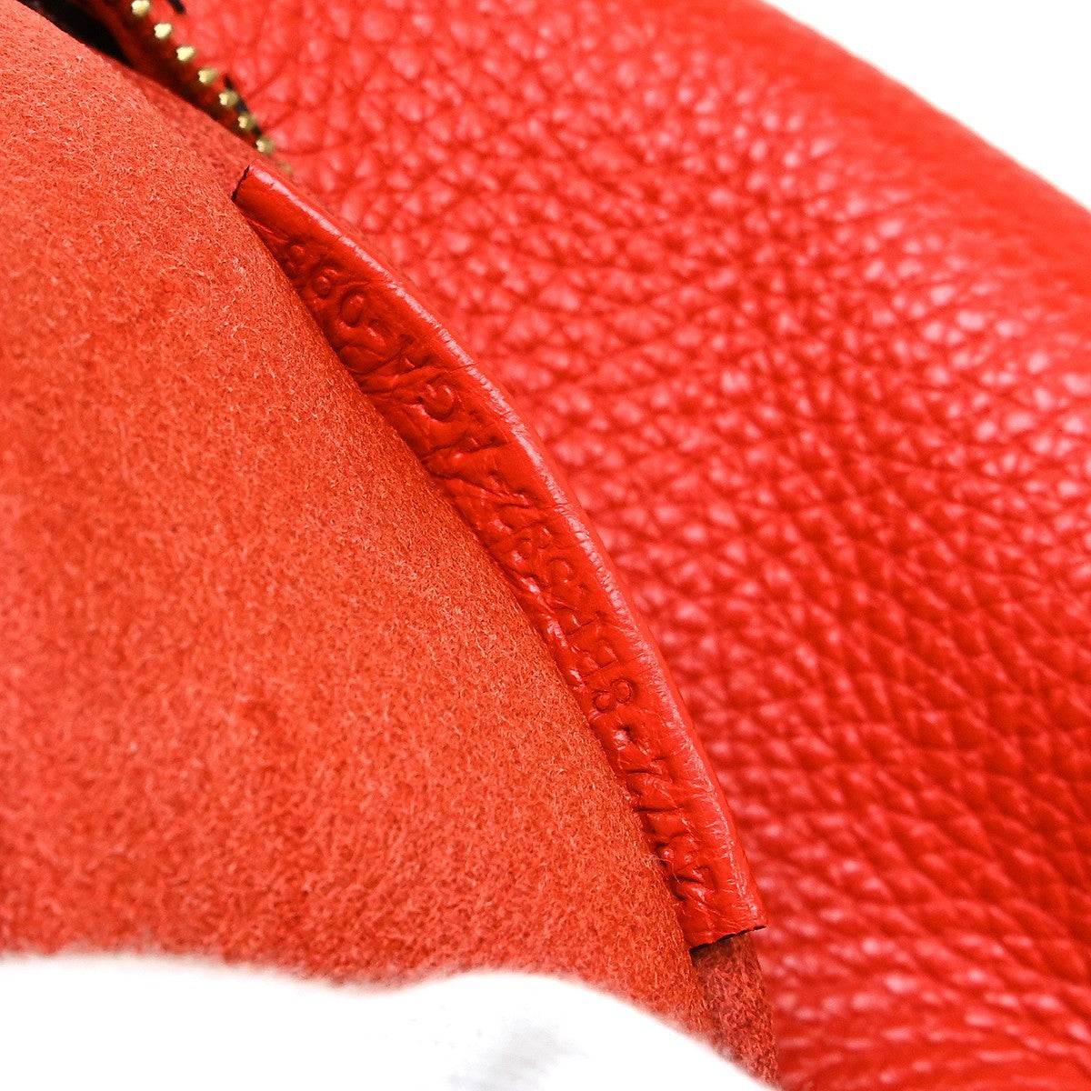 Fendi Selleria Logo Hobo Leather, Red, Leather, Shoulder Bag