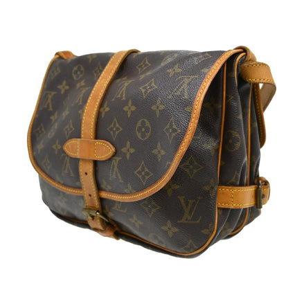 Louis Vuitton Saumur Monogram Canvas, Brown, Canvas, Shoulder Bag