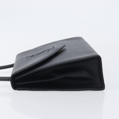 Saint Laurent Vintage Flap Top Handle Bag Caviar Leather, Black, Leather, Handbag