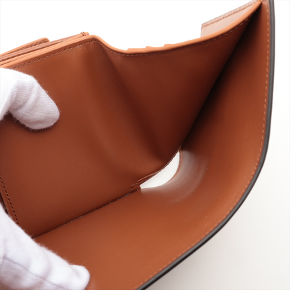 Celine 16 Trifold Leather, Brown, Leather, Wallet